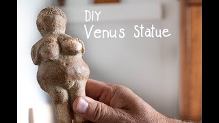 Making a replica of a stoneage Venus statue in ceramics Venus from Willendorf venusstatue [upl. by Einneb367]