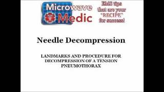 EMS Needle Decompression Tension Pneumothorax [upl. by Lena]