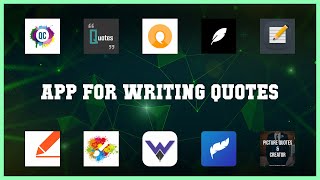 Top rated 10 App For Writing Quotes Android Apps [upl. by Oflodur]