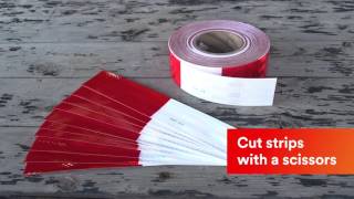 How to Apply Red and White 3M™ Diamond Grade™ Series 983 Tape [upl. by Vlada189]