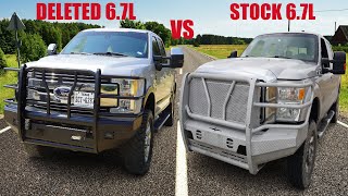 Deleted 67L vs Stock 67L Powerstroke [upl. by Kussell546]