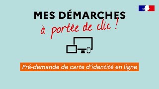 Prédemande de carte didentité en ligne [upl. by Nylodnewg]