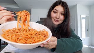 New Mom QampA  Spaghetti Mukbang  Karlee Steel [upl. by Bittner]