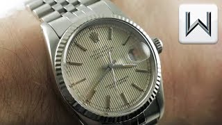 Rolex Datejust Tapestry Dial Jubilee Bracelet 16014 Luxury Watch Review [upl. by Vickie]