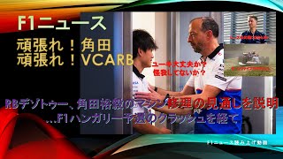 F1ニュース】RBデゾトゥー、角田裕毅のマシン修理の見通しを説明…F1ハンガリー予選のクラッシュを経て [upl. by Yddub]