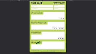 Strategyzer Test Cards [upl. by Mossberg761]