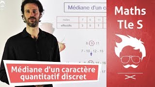 Maths  Première  Médiane dun caractère quantitatif discret [upl. by Ahsinra]