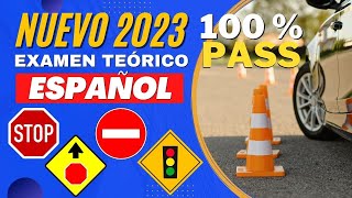 NUEVO 2023 EXAMEN TEORICO DE CONDUCIRPreguntas y Respuestas en Español [upl. by Leinad829]