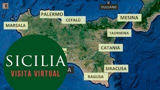 Sicilia  Visita virtual desde el aire [upl. by Hannon]