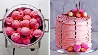 3 yummy flavors 3 clever hacks one ultimate Neapolitan cake by So Yummy [upl. by Anasxor484]