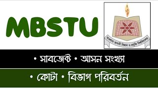 MBSTU Admission Circular 2021 Details  GST Admission 2021 [upl. by Oicnevuj]