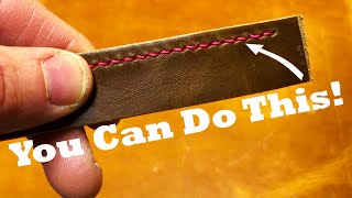 How to Hand Stitch Leather Get Better Fast [upl. by Clyve]