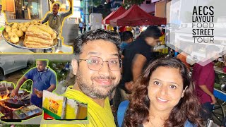 AECS LAYOUT STREET FOOD  Bangalore food street  Whitefield street food  Bangalore food tour [upl. by Purse]