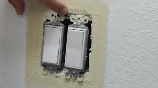 Drywall Wallboard Repair around Switch or Outlet Box [upl. by Nimzzaj]