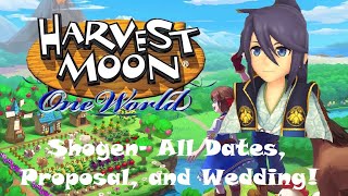 Harvest Moon One World All Heart Events Proposal and Wedding for Shogen [upl. by Pelson]