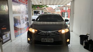 Troca das lâmpadas originais do Corolla por lâmpadas super LED’s Veja o resultado [upl. by Yeldah]