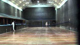 Bryn Sayers vs Conor Medlow  Real Tennis Exhibition match at Seacourt 7th December 2012 [upl. by Tiossem]