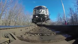 NS train runs over GoPro and knocks it under switch with sparks [upl. by Allwein]