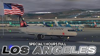 1 Hours Virtual Plane Spotting Los Angeles 🇺🇸  Unmatched air traffic control [upl. by Azerila]