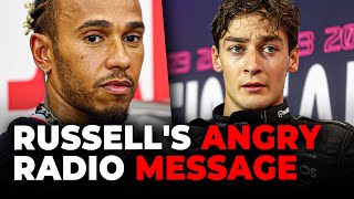 Russell admits VENTING in angry team radio message after Hamilton incident  GPFans News [upl. by Ecnerwal482]