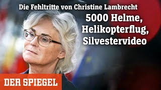 Die Fehltritte von Christine Lambrecht 5000 Helme Helikopterflug Silvestervideo  DER SPIEGEL [upl. by Eva]