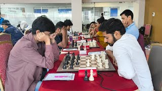 Top DGT board of 9th Round of 1st Sakatam Open international fide rating chess tournament 2024 [upl. by Annavaig]