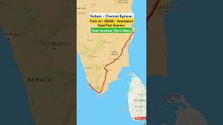 Most Scenic Route Anantapuri SuperFast Express  Kollam To Chennai Egmore shorts train irctc [upl. by Norrahc]