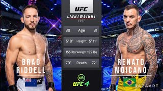 BRAD RIDDELL VS RENATO MOICANO FULL FIGHT UFC 281 [upl. by Naeerb]