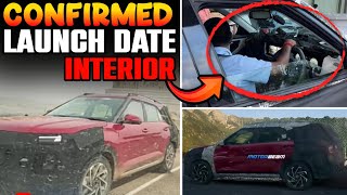 Finally Hyundai Alcazar Facelift Launch Date Confirmed  2024 Alcazar Facelift Interior Spied [upl. by Aiyotal]