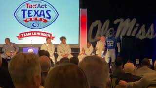 Ole Miss senior safety CJ Terrell sings like a boss at Texas Bowl [upl. by Pauline850]