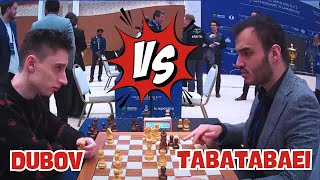 Dubov VS Tabatabaei  World Blitz Chess 2023  R13 [upl. by Eniamsaj]