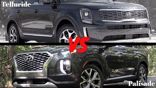 Kia Telluride vs Hyundai Palisade  10 DIFFERENCES [upl. by Adnal]