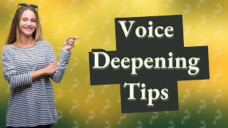 How to deepen your voice in 5 minutes [upl. by Aerdnu247]