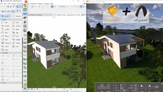 Enscape  ArchiCAD 23  Complete Workflow  4K Renders and 4K Video walkthrough [upl. by Aicatsanna]