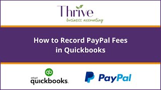 How to Record Paypal Fees in Quickbooks [upl. by Nayr]