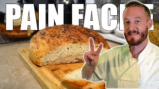 Pain SANS PÉTRISSAGE en 3 MIN 😲 Cuisson sur PLAQUE Recette INRATABLE 🍞🥖 [upl. by Kessiah]