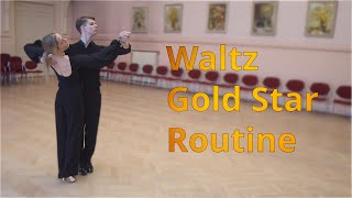 Waltz Gold Star Level Choreography  Natural Spin Turn with Hesitation Back Whisk with Steps in PP [upl. by Fernandes231]