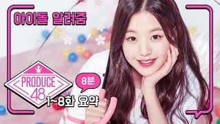 프로듀스 48 1화8화 8분 요약 아이돌 알려줌 프로듀스48 PRODUCE 48 편 [upl. by Ocker842]