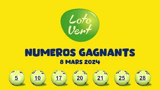 170e Tirage du Lotovert  vendredi 8 mars 2024 [upl. by Arinayed]