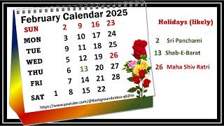 February Calendar 2025 februarycalender2025 [upl. by Zile733]