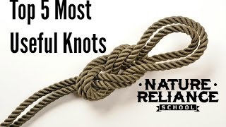 Top Five Useful Knots for camping survival hiking and more [upl. by Budworth]