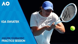 Iga Swiatek Practice Session  Australian Open 2024 [upl. by Zildjian]