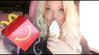 CLASSIC MCDONALDS CHICKEN NUGGET HAPPY MEAL MUKBANG  CAR EATING SHOW [upl. by Iaj]