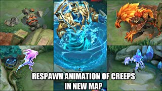 CREEPS RESPAWN ANIMATION IN NEW MAP OF MLBB [upl. by Ribble]