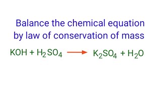 KOHH2SO4K2SO4H2O Balance the chemical equation mydocumentary838 kohh2so4k2so4h2o [upl. by Roeser43]