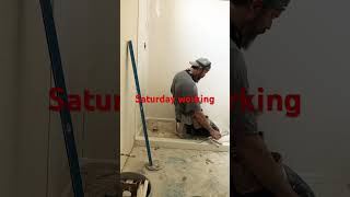 Caulking in a Saturday shower install [upl. by Conny]