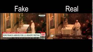 Pope Francis Table Cloth Magic Trick is Fake [upl. by Aimet]