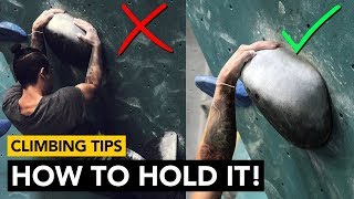 Rock Climbing Tips How to hold and hang on SLOPER HOLDS [upl. by Mharg]