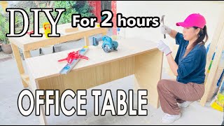 How to Make an Office Table  Desk in just 2 hours  DIY Office Desk in 2 Hours diy diy woodwork [upl. by Bundy]