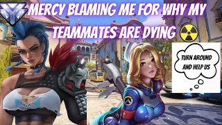 MERCY BLAMING ME FOR OUR TEAMMATES DYING Overwatch 2 [upl. by Bortman]